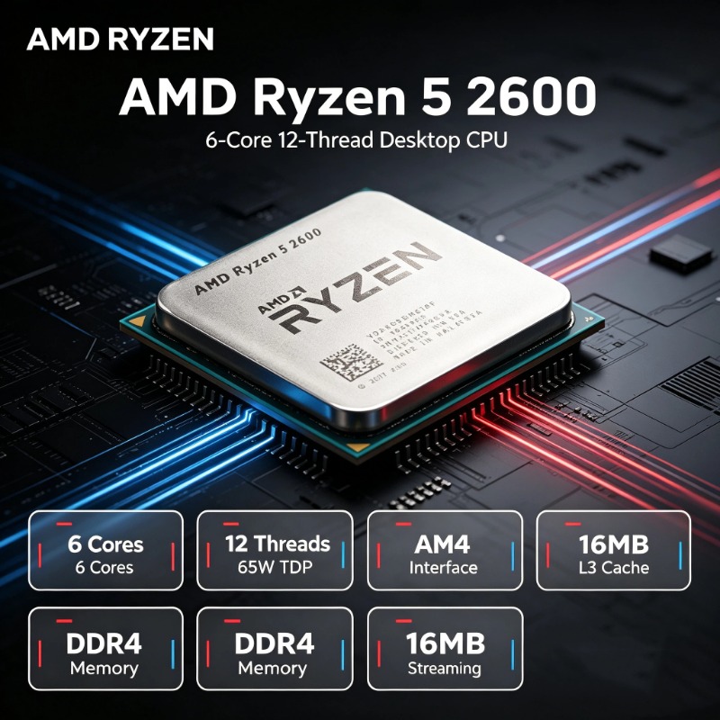 Pc Gaming Cpu - AMD Ryzen 5 2600 R5 2600