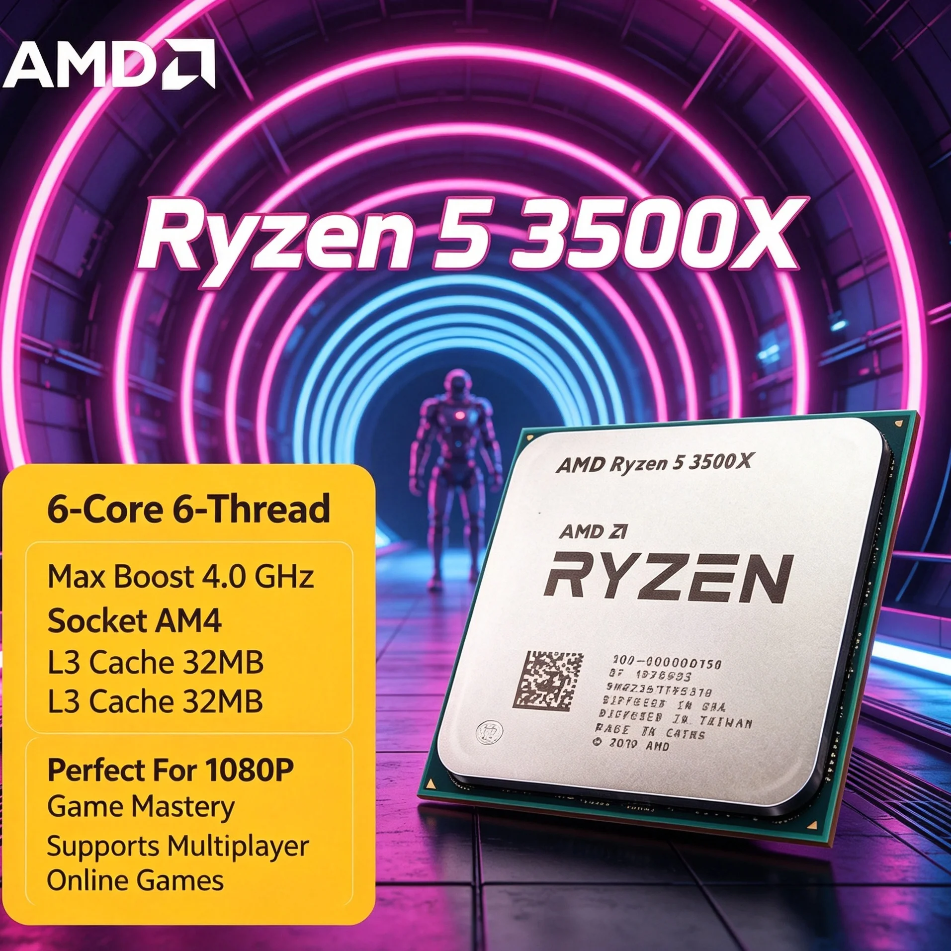 Pc Gaming Cpu - AMD Ryzen 5 3500X Desktop CPU