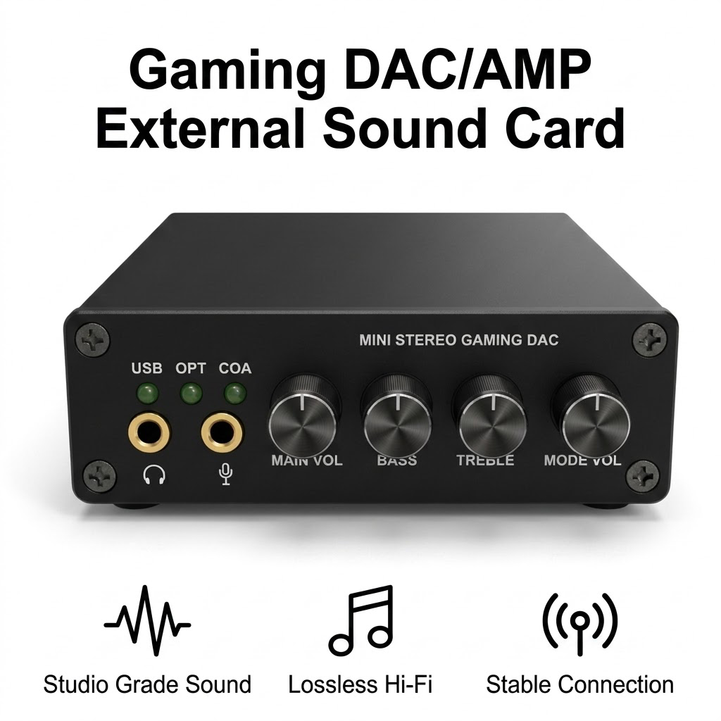 Pc Gaming Compact - Mini Gaming DAC Headphone Amplifier External