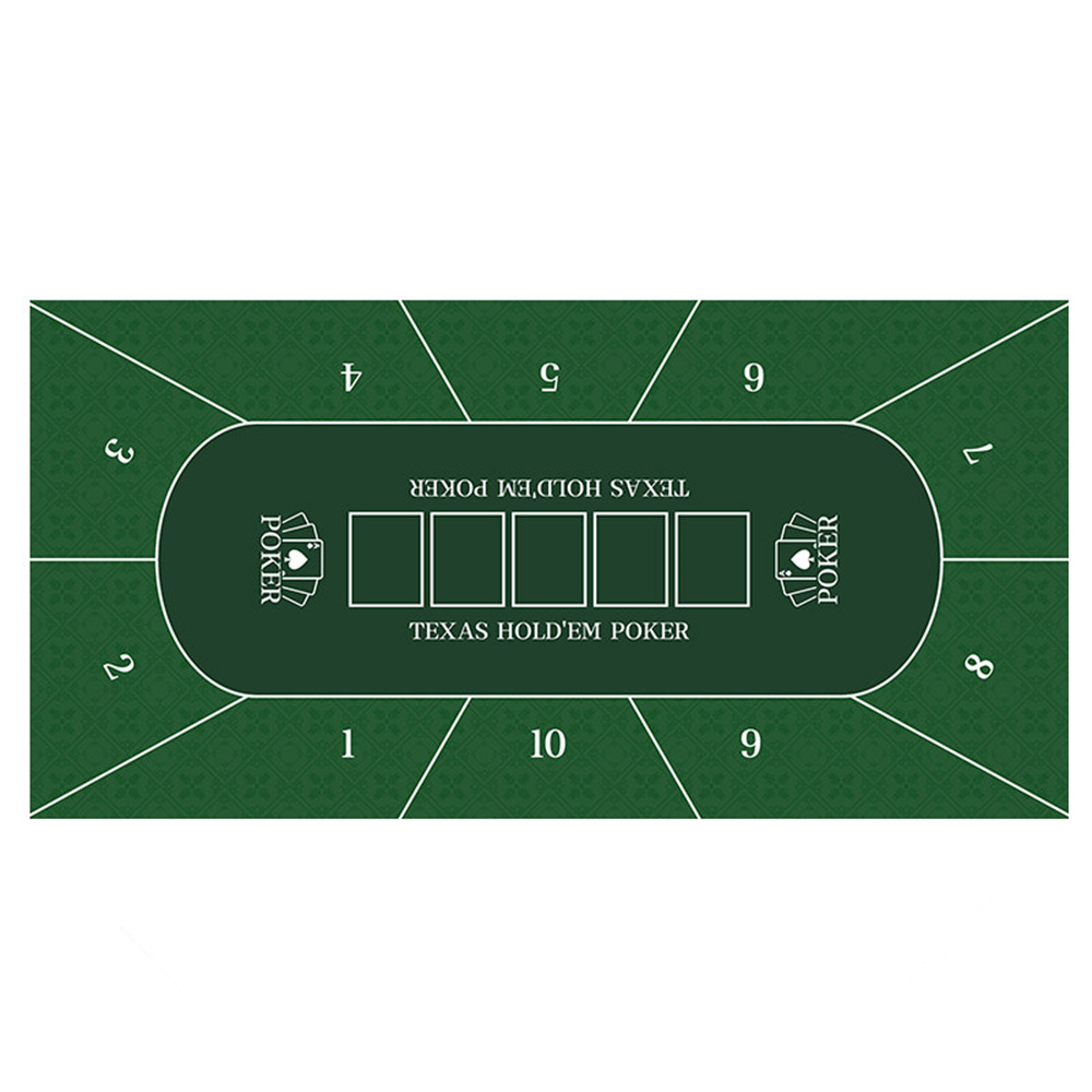 Gaming Desk Mat - Casino Texas Hold'em Table Mat Rubber