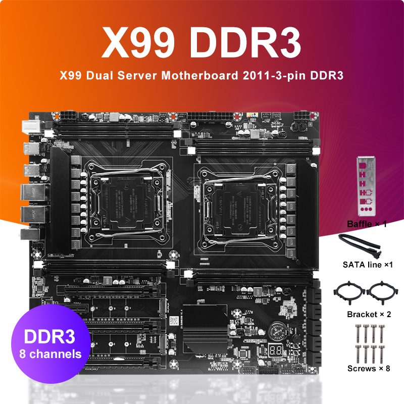 Pc Gaming Second - X99 Dual-socket Cpu Motherboard Lga2011-3 8xddr3