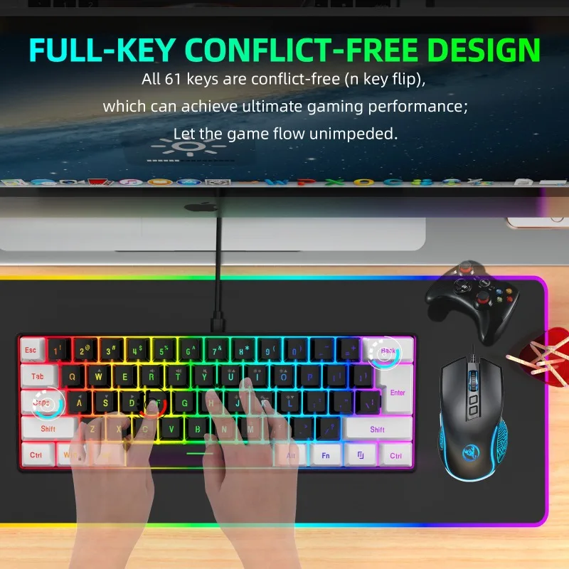 Keyboard and Mouse 60% Compute - Pc Gaming Kit 评论和价格