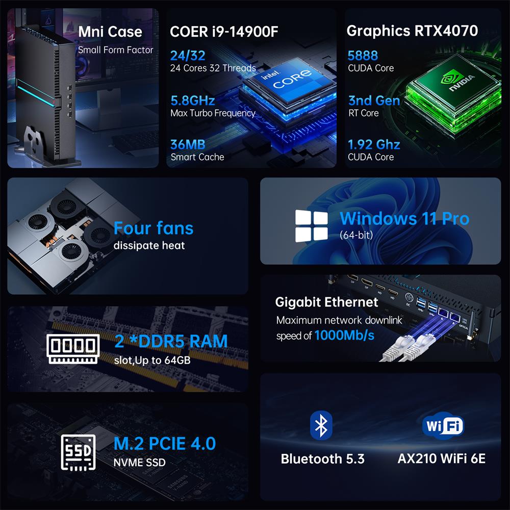 Msecore MV300 14th Intel Core  - Pc Gaming Core I7 评论和价格