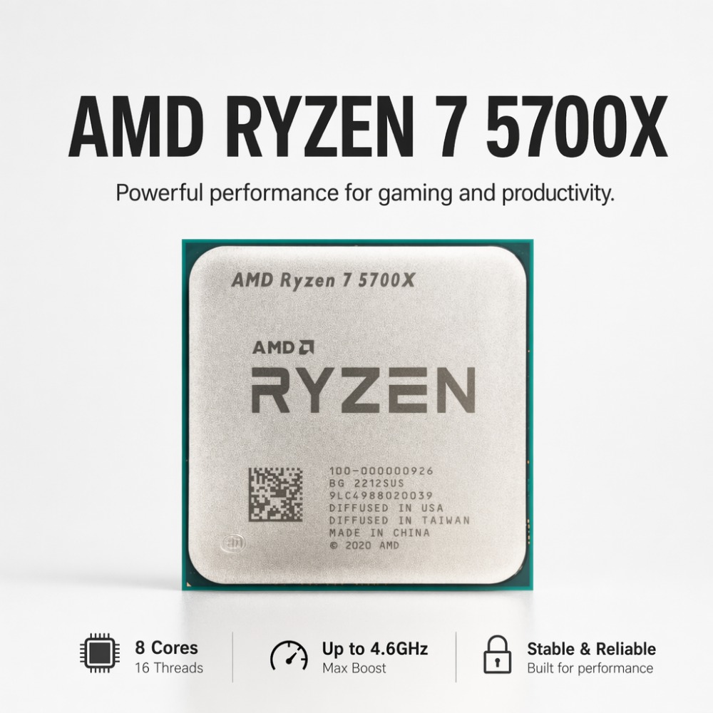 7NM AMD Ryzen 7 5700X AM4 CPU  - Amd Cpu Ryzen 7 评论和价格