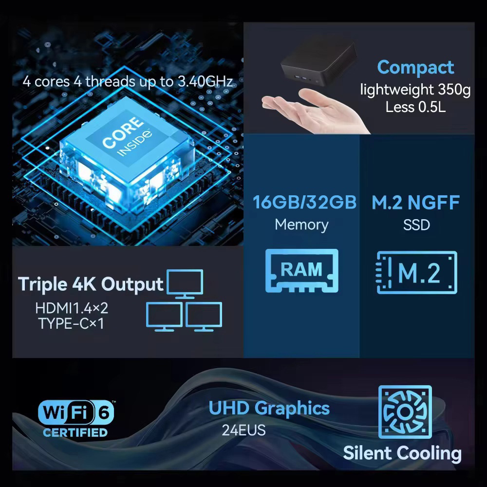 2026 Intel N150 Mini PC Protab - Pc Gaming Compact 评论和价格