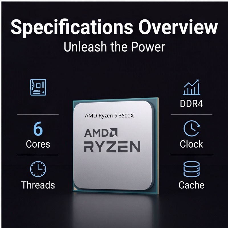AMD Ryzen 5 3500X Desktop CPU  - Pc Gaming Cpu 评论和价格