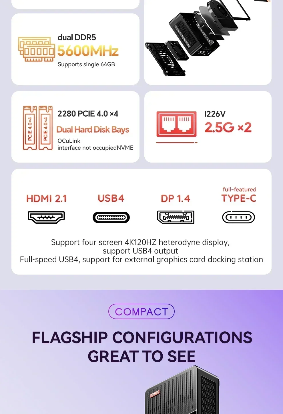 Aoostar GEM12 AMD Ryzen 7 8845 - Pc Gaming Second 评论和价格
